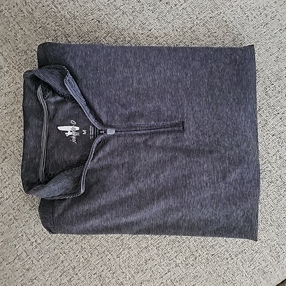 johnnie-O Vaughn Striped Performance 1/4 Zip Pullover